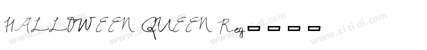 HALLOWEEN QUEEN Reg字体转换